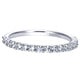 Wedding Band 14k White Gold Diamond Straight