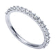 Wedding Band 14k White Gold Diamond Straight