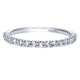 Wedding Band 14k White Gold Diamond Straight