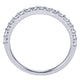 Wedding Band 14k White Gold Diamond Straight
