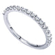 Wedding Band 14k White Gold Diamond Straight