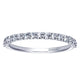 Wedding Band 14k White Gold Diamond Straight