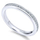 Wedding Band 14k White Gold Diamond Straight