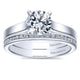 Wedding Band 14k White Gold Diamond Straight