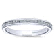 Wedding Band 14k White Gold Diamond Straight