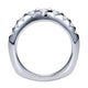 Wedding Band 14k White Gold Diamond Straight