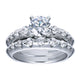 Wedding Band 14k White Gold Diamond Straight