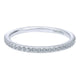 Wedding Band 14k White Gold Diamond Straight