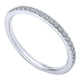 Wedding Band 14k White Gold Diamond Straight