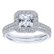 Wedding Band 14k White Gold Diamond Straight