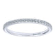 Wedding Band 14k White Gold Diamond Straight