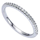 Wedding Band 14k White Gold Diamond Straight