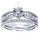 Wedding Band 14k White Gold Diamond Straight