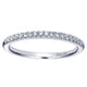Wedding Band 14k White Gold Diamond Straight