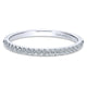 Wedding Band 14k White Gold Diamond Straight