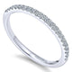Wedding Band 14k White Gold Diamond Straight