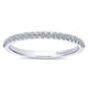 Wedding Band 14k White Gold Diamond Straight
