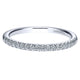 Wedding Band 14k White Gold Diamond Straight