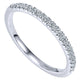 Wedding Band 14k White Gold Diamond Straight