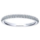 Wedding Band 14k White Gold Diamond Straight