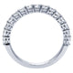 Wedding Band 14k White Gold Diamond Straight