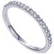 Wedding Band 14k White Gold Diamond Straight