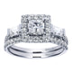 Wedding Band 14k White Gold Diamond Straight