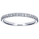 Wedding Band 14k White Gold Diamond Straight