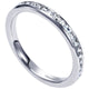 Wedding Band 14k White Gold Diamond Straight
