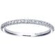 Wedding Band 14k White Gold Diamond Straight