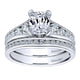 Wedding Band 14k White Gold Diamond Straight