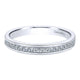 Wedding Band 14k White Gold Diamond Straight