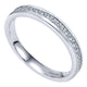 Wedding Band 14k White Gold Diamond Straight