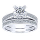 Wedding Band 14k White Gold Diamond Straight