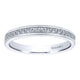 Wedding Band 14k White Gold Diamond Straight