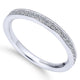 Wedding Band 14k White Gold Diamond Straight