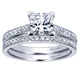 Wedding Band 14k White Gold Diamond Straight