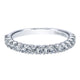 Wedding Band 14k White Gold Diamond Straight