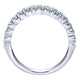 Wedding Band 14k White Gold Diamond Straight