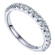 Wedding Band 14k White Gold Diamond Straight
