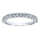 Wedding Band 14k White Gold Diamond Straight