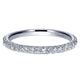 Wedding Band 14k White Gold Diamond Straight