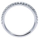 Wedding Band 14k White Gold Diamond Straight