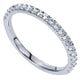 Wedding Band 14k White Gold Diamond Straight