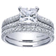 Wedding Band 14k White Gold Diamond Straight