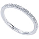 Wedding Band 14k White Gold Diamond Straight