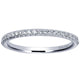 Wedding Band 14k White Gold Diamond Straight