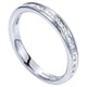 Wedding Band 14k White Gold Diamond Straight