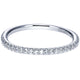 Wedding Band 14k White Gold Diamond Straight