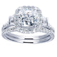 Wedding Band 14k White Gold Diamond Straight